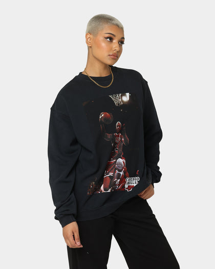 Mitchell & Ness Chicago Bulls Dennis Rodman Photo Bomb Crewneck Faded Black