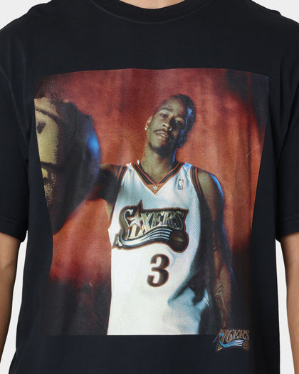 Mitchell & Ness Philadelphia 76ers Allen Iverson Photo Bomb Vintage T-Shirt Faded Black