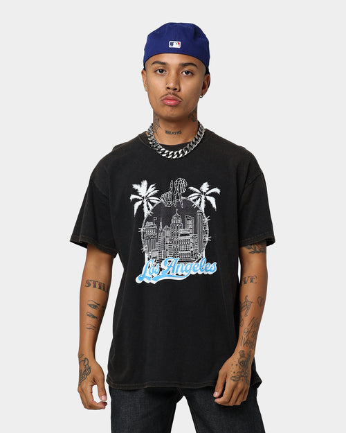Goat Crew Los Angeles Drawing Vintage T-Shirt Black Wash