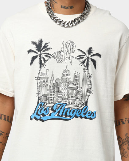 Goat Crew Los Angeles Drawing Vintage T-Shirt Off White