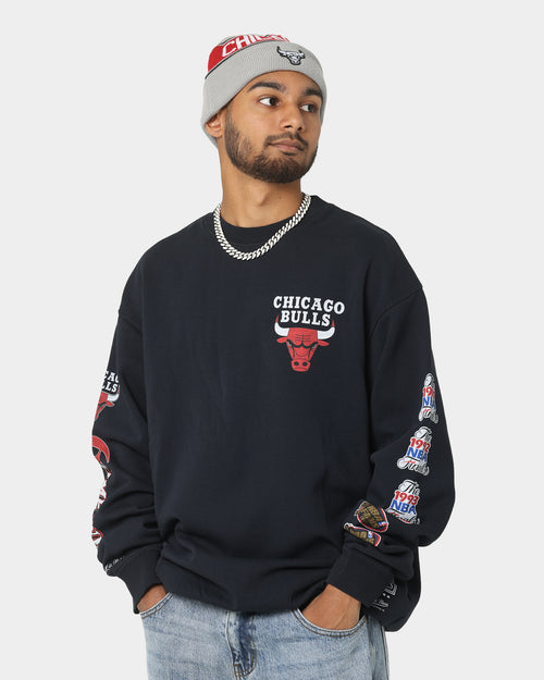 Mitchell & Ness Chicago Bulls Champ Crewneck Faded Black