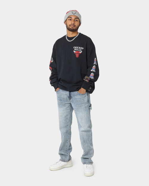 Mitchell & Ness Chicago Bulls Champ Crewneck Faded Black