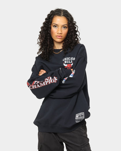 Mitchell & Ness Chicago Bulls Champ Crewneck Faded Black