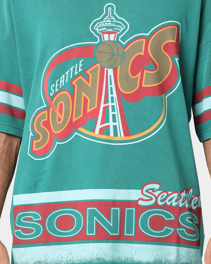 Mitchell & Ness Seattle Sonics Vintage Conference T-Shirt Faded Green