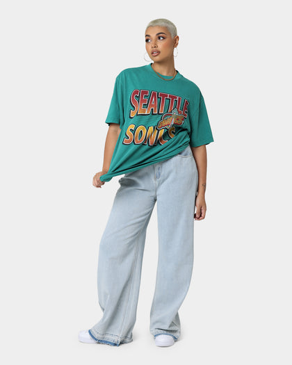 Mitchell & Ness Seattle Sonics Incline Stack Vintage T-Shirt Faded Green