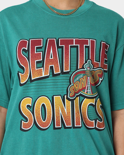 Mitchell & Ness Seattle Sonics Incline Stack Vintage T-Shirt Faded Green
