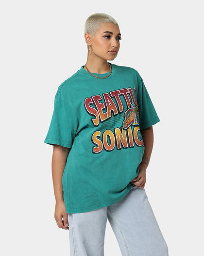 Mitchell & Ness Seattle Sonics Incline Stack Vintage T-Shirt Faded Green