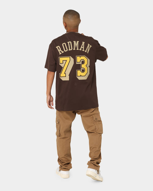 Mitchell & Ness Los Angeles Lakers Dennis Rodman #73 Lux Brown T-Shirt Baroque Brown