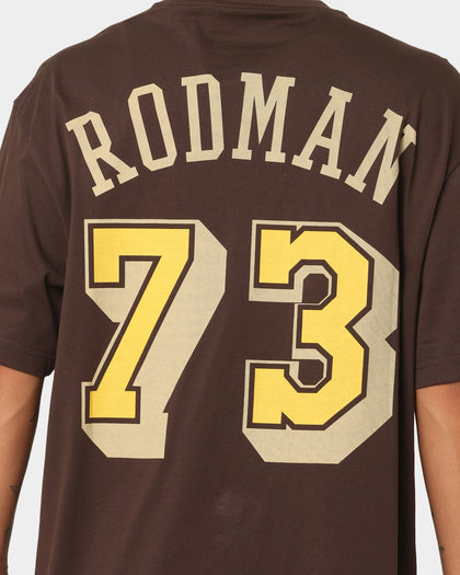 Mitchell & Ness Los Angeles Lakers Dennis Rodman #73 Lux Brown T-Shirt Baroque Brown