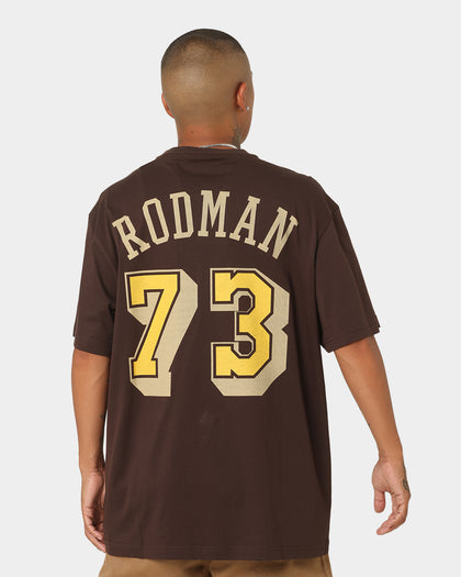 Mitchell & Ness Los Angeles Lakers Dennis Rodman #73 Lux Brown T-Shirt Baroque Brown