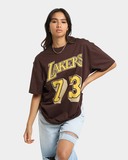 Mitchell & Ness Los Angeles Lakers Dennis Rodman #73 Lux Brown T-Shirt Baroque Brown