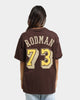 Mitchell & Ness Los Angeles Lakers Dennis Rodman #73 Lux Brown T-Shirt Baroque Brown