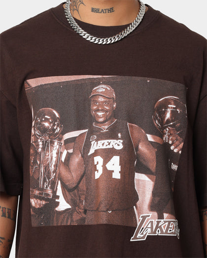 Mitchell & Ness Los Angeles Lakers Shaq Photo T-Shirt Baroque Brown