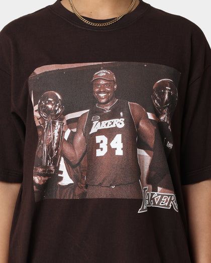 Mitchell & Ness Los Angeles Lakers Shaq Photo T-Shirt Baroque Brown