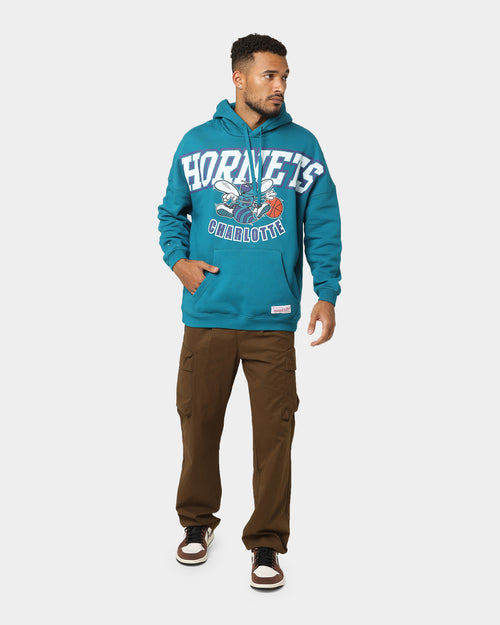 Mitchell & Ness Charlotte Hornets XL Arch Hood Faded Teal
