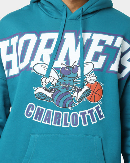 Mitchell & Ness Charlotte Hornets XL Arch Hood Faded Teal