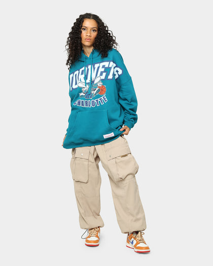 Mitchell & Ness Charlotte Hornets XL Arch Hood Faded Teal