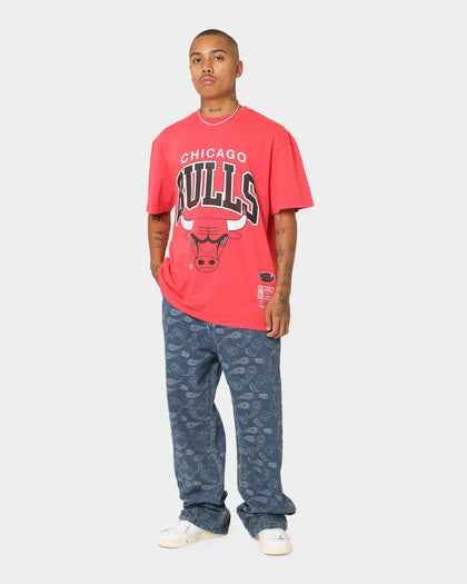 Mitchell & Ness Chicago Bulls XL Arch Vintage T-Shirt Faded Red