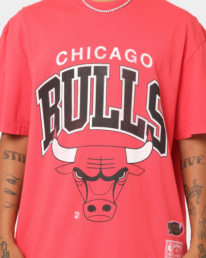 Mitchell & Ness Chicago Bulls XL Arch Vintage T-Shirt Faded Red