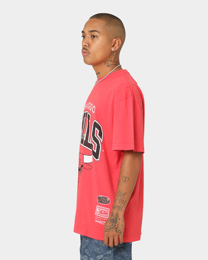 Mitchell & Ness Chicago Bulls XL Arch Vintage T-Shirt Faded Red