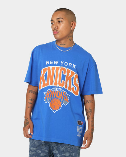 Mitchell & Ness New York Knicks XL Arch Vintage T-Shirt Faded Royal