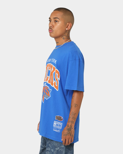Mitchell & Ness New York Knicks XL Arch Vintage T-Shirt Faded Royal