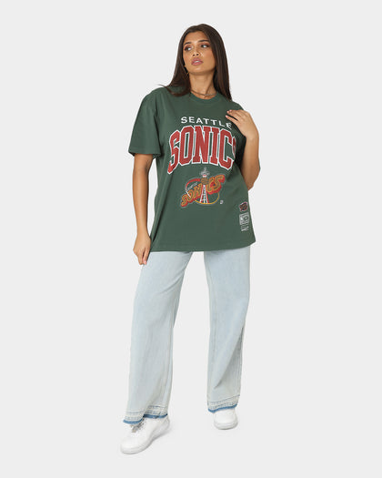 Mitchell & Ness Seattle Supersonics XL Arch Vintage T-Shirt Faded Dark Green