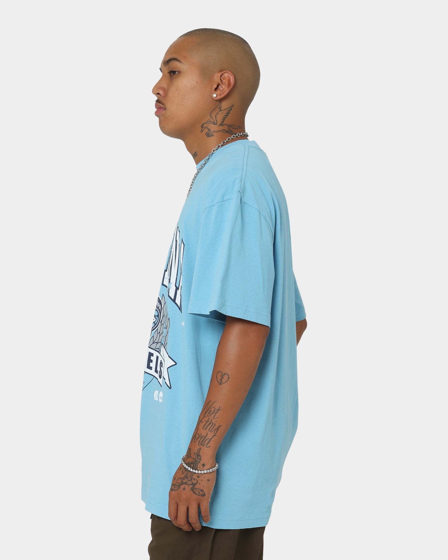 Mitchell & Ness North Carolina XL Arch Vintage T-Shirt Faded Blue