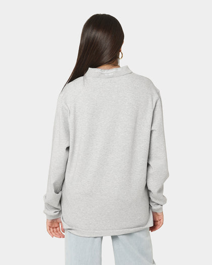 Carré Revolutionnaires Zip Long Sleeve Polo Shirt Grey Marle