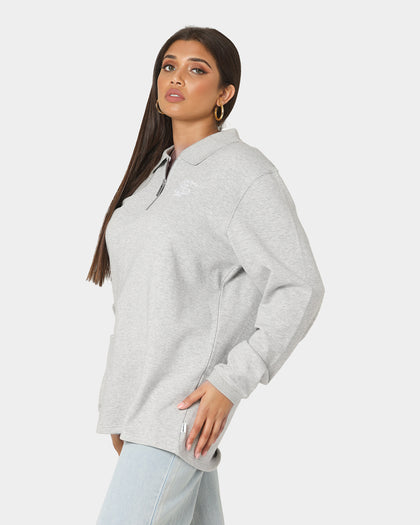 Carré Revolutionnaires Zip Long Sleeve Polo Shirt Grey Marle