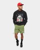 Carre Skull & Rose Vintage Crewneck Washed Black