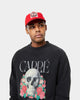 Carre Skull & Rose Vintage Crewneck Washed Black