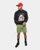 Carre Skull & Rose Vintage Crewneck Washed Black