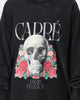 Carre Skull & Rose Vintage Crewneck Washed Black