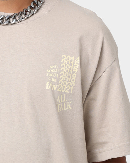 Anti Social Social Club All Talk On A Blog T-Shirt Sand