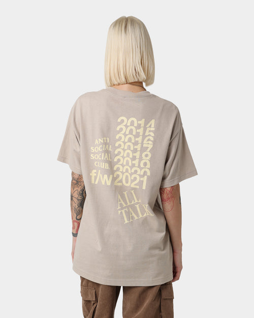 Anti Social Social Club All Talk On A Blog T-Shirt Sand