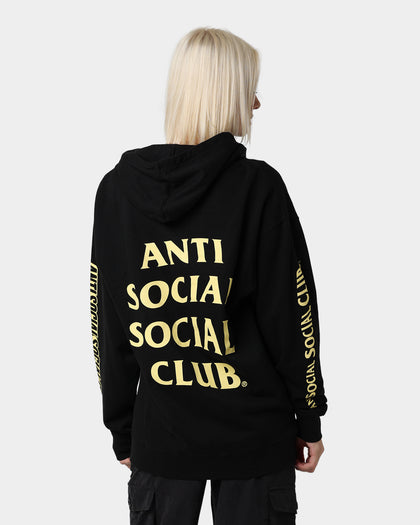 Anti Social Social Club Split Zip Hoodie Black