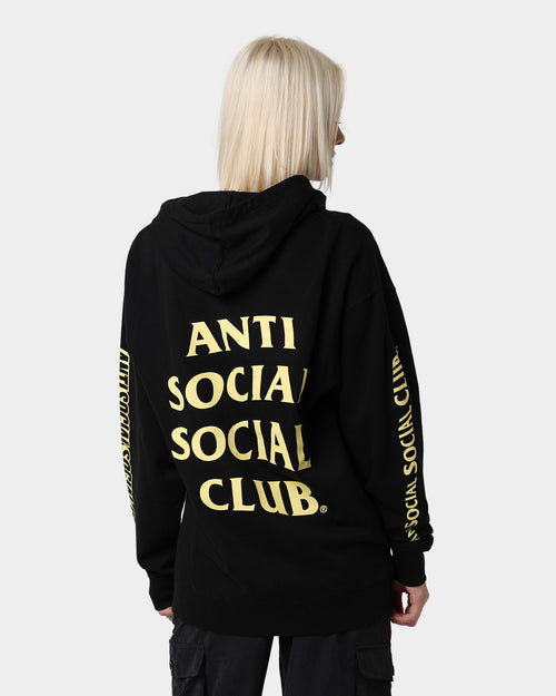 Anti Social Social Club Split Zip Hoodie Black