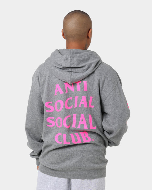 Anti Social Social Club Split Zip Hoodie Grey