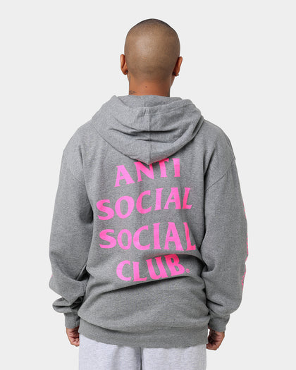 Anti Social Social Club Split Zip Hoodie Grey