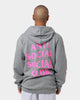 Anti Social Social Club Split Zip Hoodie Grey