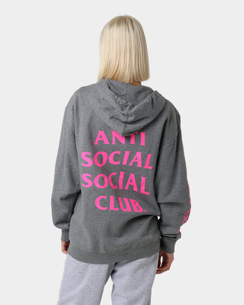 Anti Social Social Club Split Zip Hoodie Grey