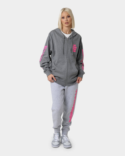 Anti Social Social Club Split Zip Hoodie Grey