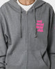 Anti Social Social Club Split Zip Hoodie Grey