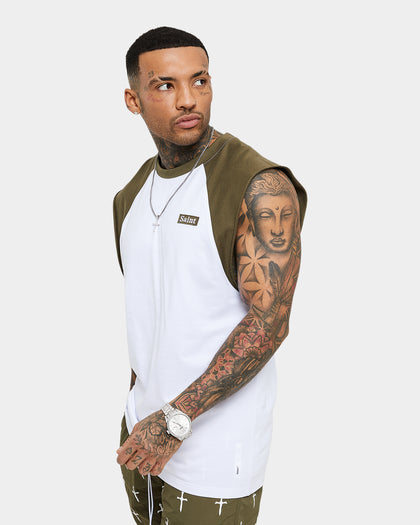 Saint Morta Numeraire Raglan Muscle T-Shirt Army Green