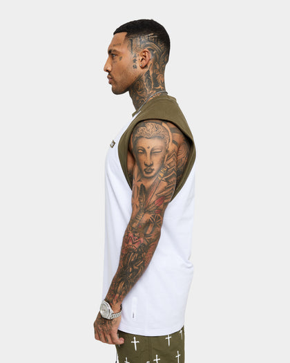 Saint Morta Numeraire Raglan Muscle T-Shirt Army Green