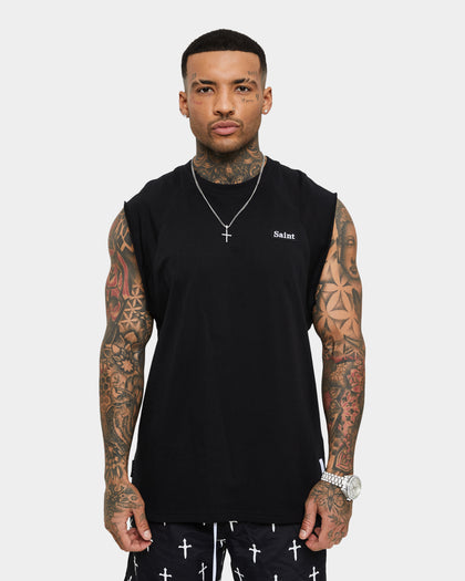 Saint Morta Numeraire Raglan Muscle T-Shirt Black/Black