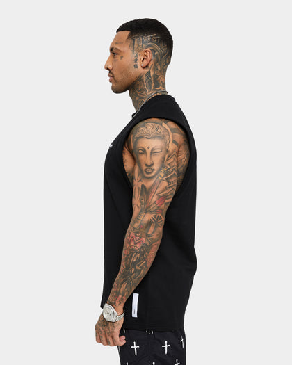 Saint Morta Numeraire Raglan Muscle T-Shirt Black/Black