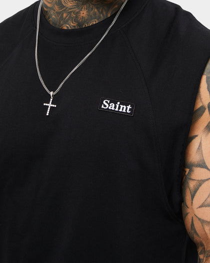Saint Morta Numeraire Raglan Muscle T-Shirt Black/Black