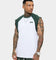 Saint Morta Numeraire Raglan Muscle T-Shirt Dark Green/White